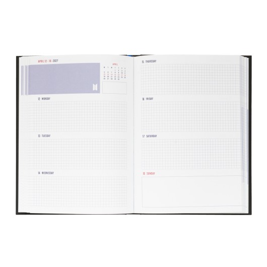 BTS 2026/2027 WEEK TO VIEW A5 CASEBOUND 17 MONTHS ACADEMIC DIARY