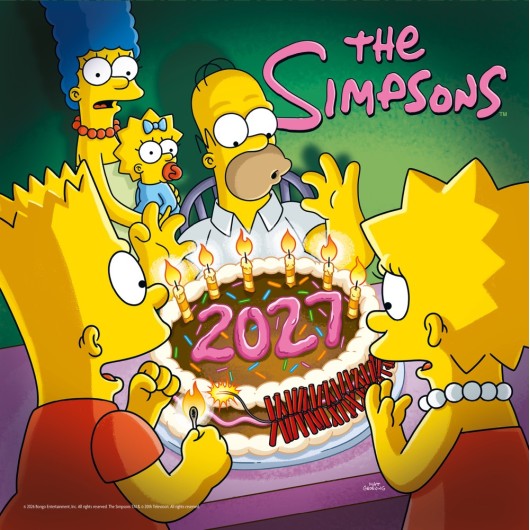 THE SIMPSONS 2027 30X30 CALENDAR (PLASTIC FREE) 