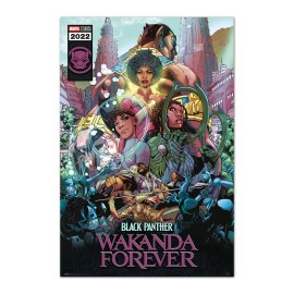 MARVEL BLACK PANTHER WAKANDA FOREVER COMIC POSTER