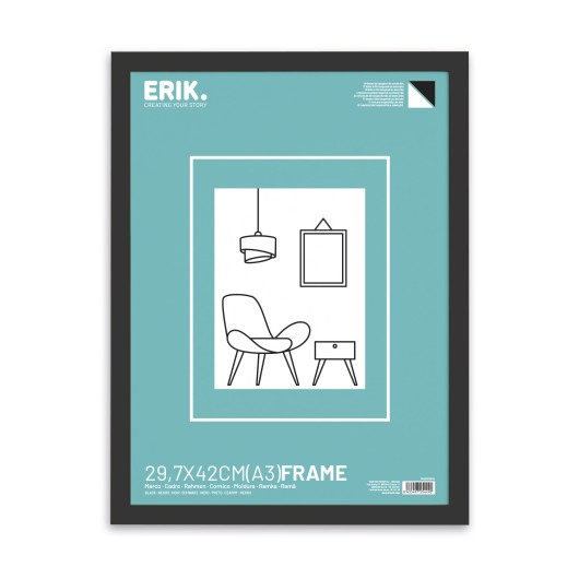 MDF BLACK FRAME A3 42 X 29.7 CM
