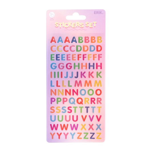 ENAMELLED 3D LETTER STICKERS