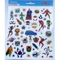 SUPERHEROES GLITTER CLASSY STICKERS
