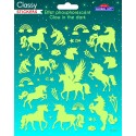 GLOW IN THE DARK UNICORN CLASSY STICKERS