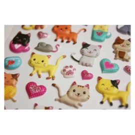 STICKERS TWEENY FOAMY CATS PLAYING