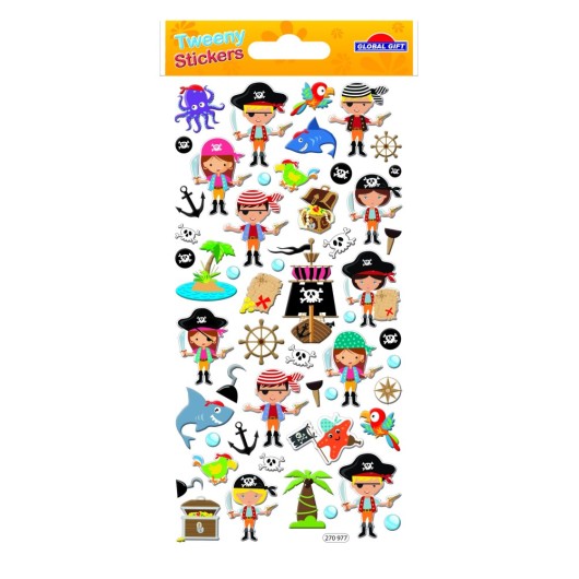 TWEENY FOAMY PIRATES STICKERS