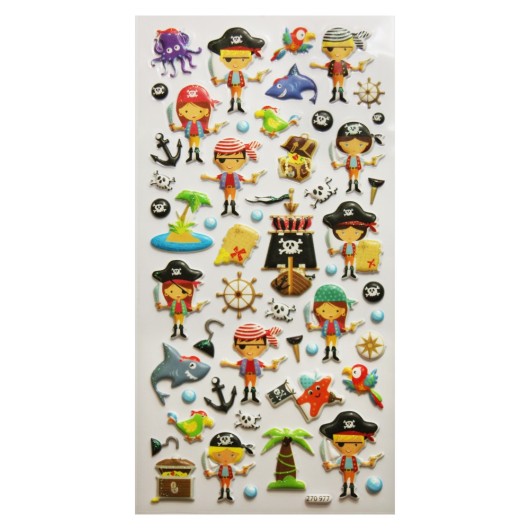 TWEENY FOAMY PIRATES STICKERS