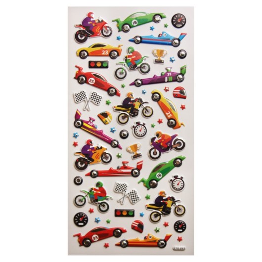 RACES TWEENY FOAMY STICKERS