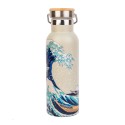 THE GREAT WAVE OF KANAGAWA HOKUSAI METAL BOTTLE WITH HANDLE