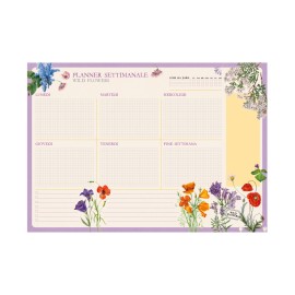KOKONOTE WILD FLOWERS A4 WEEKLY PLANNER IN ITALIAN