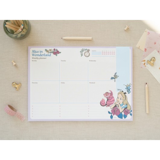 DISNEY ALICE IN WONDERLAND A4 WEEKLY PLANNER