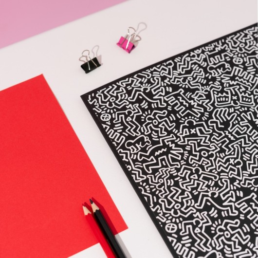 KEITH HARING 4 RING BINDER