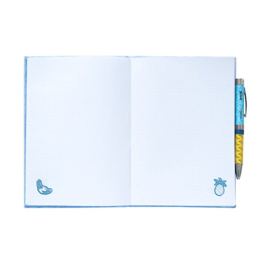 DISNEY STITCH TROPICAL PLUSH COVER PREMIUM A5 NOTEBOOK WITH PROJECTOR PEN