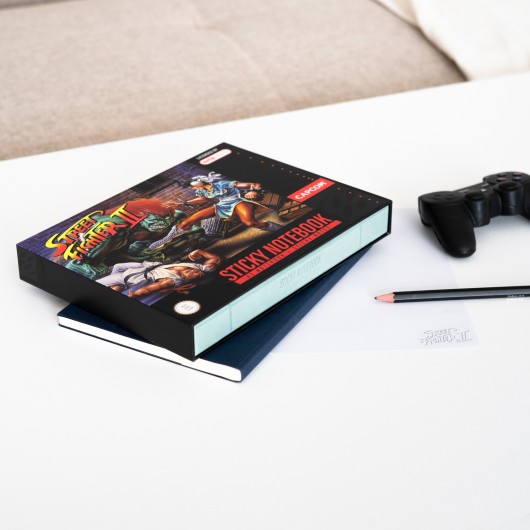 STREET FIGHTER A5 PREMIUM NOTEBOOK WITH STICKY NOTES AND COVER