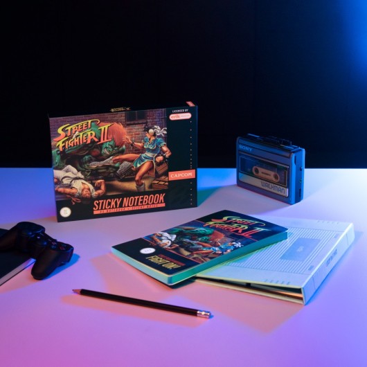 STREET FIGHTER A5 PREMIUM NOTEBOOK WITH STICKY NOTES AND COVER