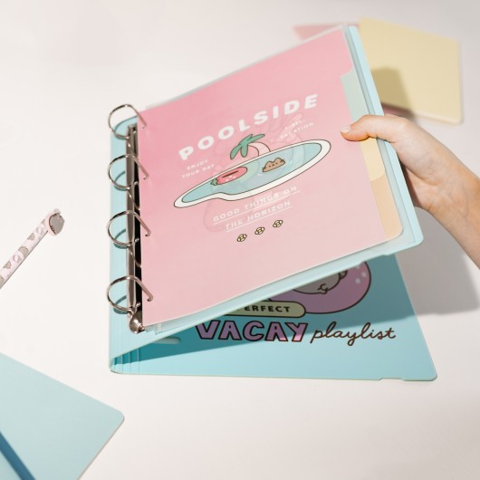 PUSHEEN POLYPROPYLENE 4 RING BINDER