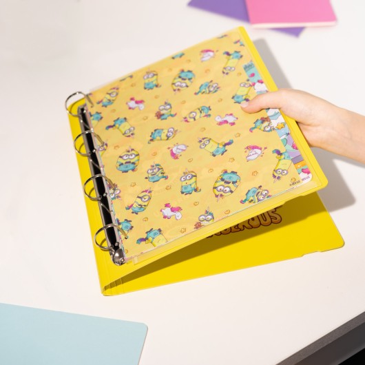 MINIONS POLYPROPYLENE 4-RING BINDER
