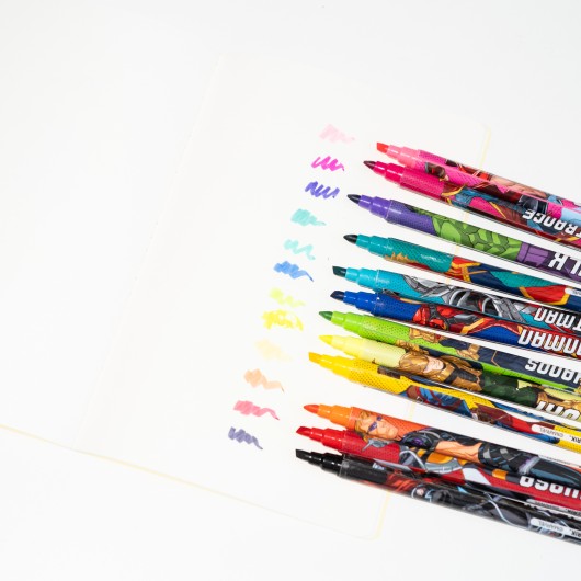 MARVEL AVENGERS SET OF 12 ERASEABLE MARKERS