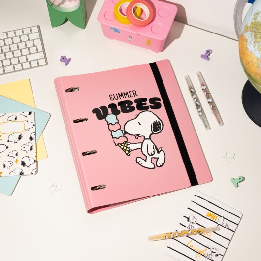SNOOPY POLYPROPYLENE 4 RING BINDER
