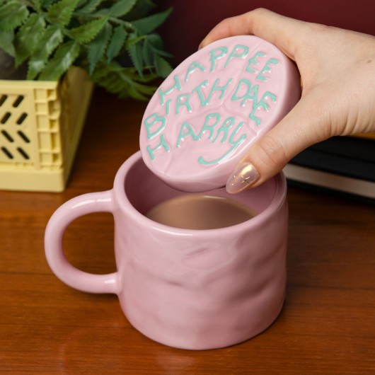 HAPPY BIRTHDAY CAKE MUG WITH LID