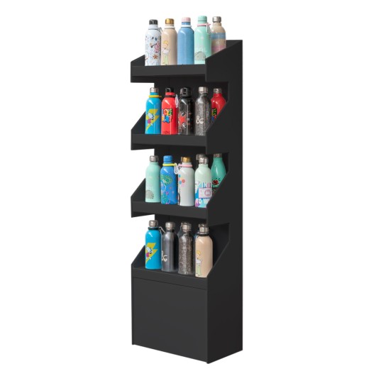 EXPOSITOR 1/4 PALET CARTÓN 4 BALDAS BOTELLAS