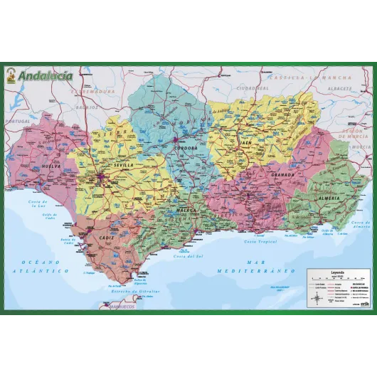 LAMINA DIDACTICA MAPA DE ANDALUCIA