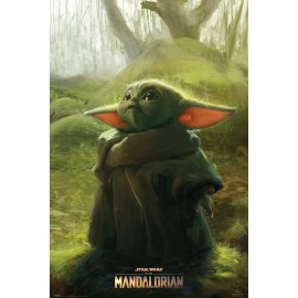 POSTER STAR WARS THE MANDALORIAN THE CHILD ART