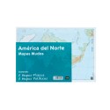 PACK 10 MAPAS MUDOS ES AMERICA DEL NORTE POLITICA FISICA