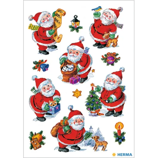 PEGATINAS DECOR PAPA NOEL FELIZ