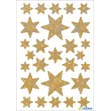 PEGATINAS DECOR ESTRELLAS DORADAS REFLECTANTES