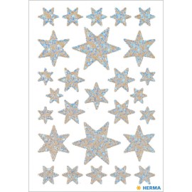 PEGATINAS DECOR ESTRELLAS PALTEADAS REFLECTANTES