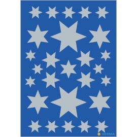 PEGATINAS DECOR ESTRELLAS PLATEADAS