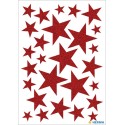 PEGATINAS MAGIC ESTRELLAS ROJAS GLITTER