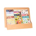 EXPOSITOR SOBREMESA KRAFT PEGATINAS