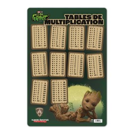 LAMINA EDUCATIVA FRANCES TABLE DE MULTIPLICATION MARVEL GROOT