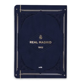 CUADERNO TAPA FORRADA PREMIUM PU REAL MADRID 2