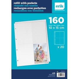 RECAMBIO ALBUM FOTO DE 40 PAGINAS DE 4 BOLSILLOS 10X15CM
