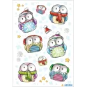 PEGATINAS MAGIC BUHOS NAVIDAD