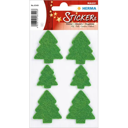PEGATINAS MAGIC ARBOLES DE NAVIDAD FIELTRO
