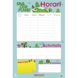 LAMINA EDUCATIVA CATALAN HORARIO ESCOLAR