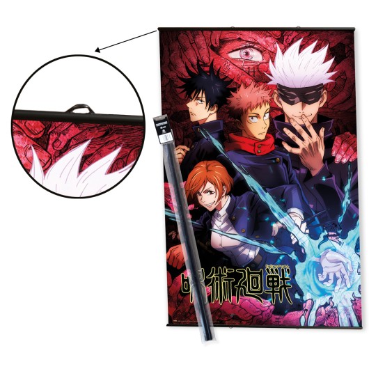 PACK COLGADOR CON POSTER JUJUTSU KAISEN