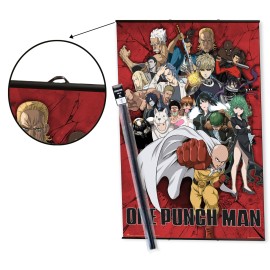 PACK COLGADOR CON POSTER ONE PUNCH MAN HEROES