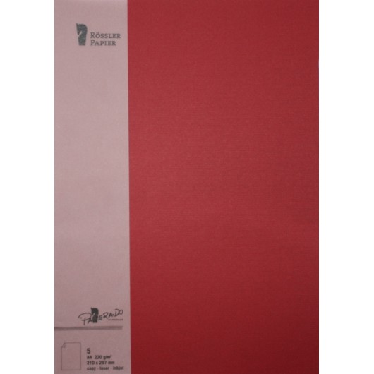 TARJETA A4 PAPERADO 5 UNIDADES GRANATE