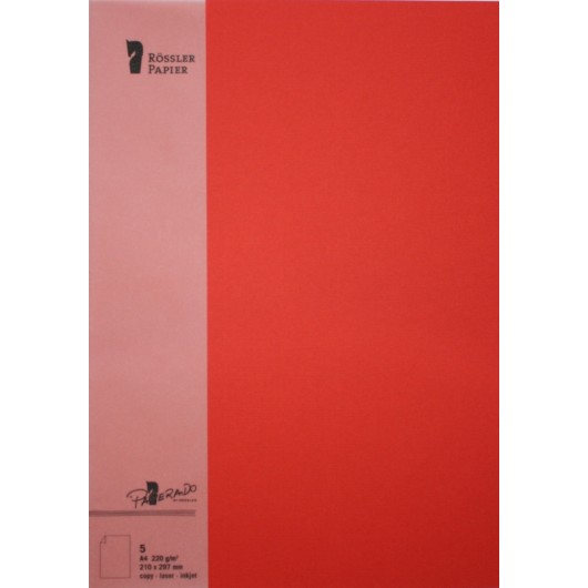 TARJETA A4 PAPERADO 5 UNIDADES TOMATE