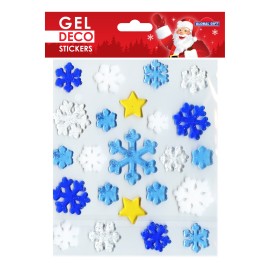 PEGATINAS GEL DECO NAVIDAD COPOS DE NIEVE 2