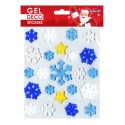 PEGATINAS GEL DECO NAVIDAD COPOS DE NIEVE