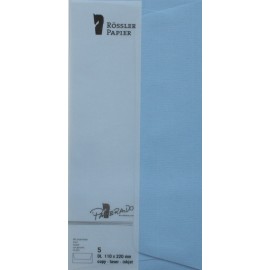 SOBRE DL AMERICANO PAPERADO 5 UNIDADES AZUL