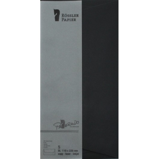 SOBRE DL AMERICANO PAPERADO 5 UNIDADES NEGRO