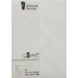 SOBRE C6 MINISTRO PAPERADO 5 UNIDADES BLANCO