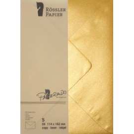 SOBRE C6 MINISTRO PAPERADO 5 UNIDADES ORO
