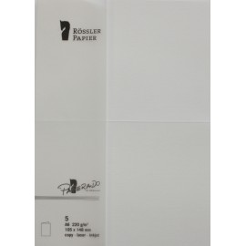 TARJETA A6 PAPERADO 5 UNIDADES BLANCO
